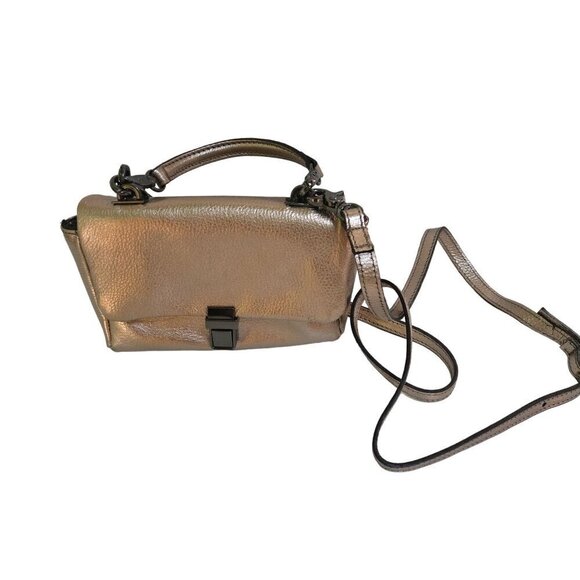 Vittoria Napoli NWOT Geri Platino Cinzano Leather Mini Convertible Mini Bag - Picture 2 of 10